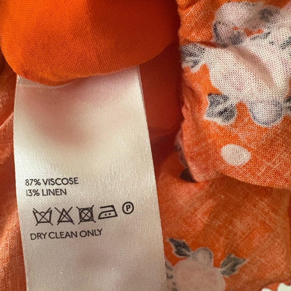 Free People Orange Floral Mini Dress - Picture 6 of 7